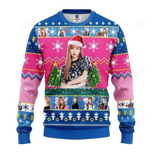 Lisa Black Pink Ugly Christmas Sweater Adult 3D Funny Matching for family
