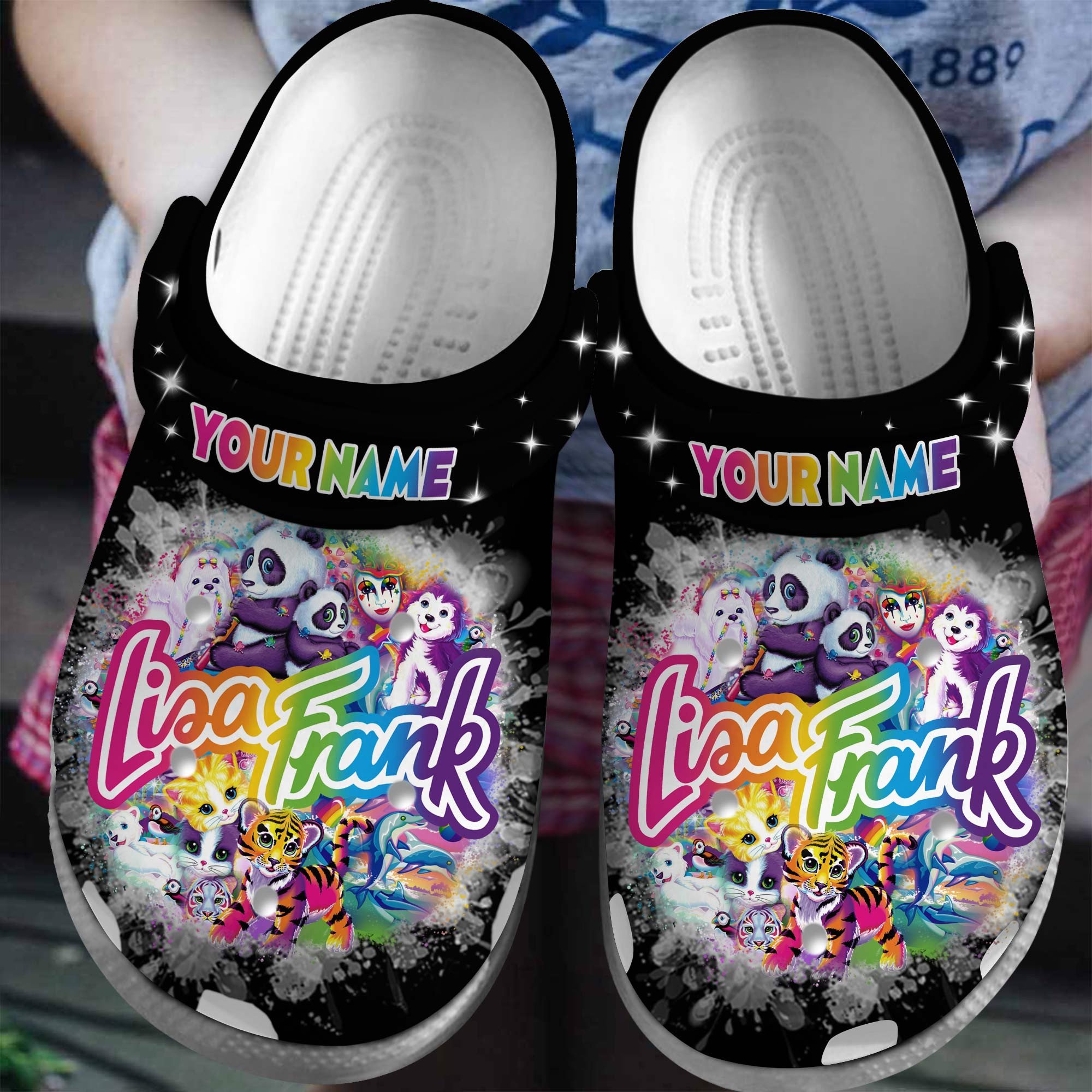 Lisa Frank Crocs Crocband Clogs Shoes Comfortable For Men Women and Kids