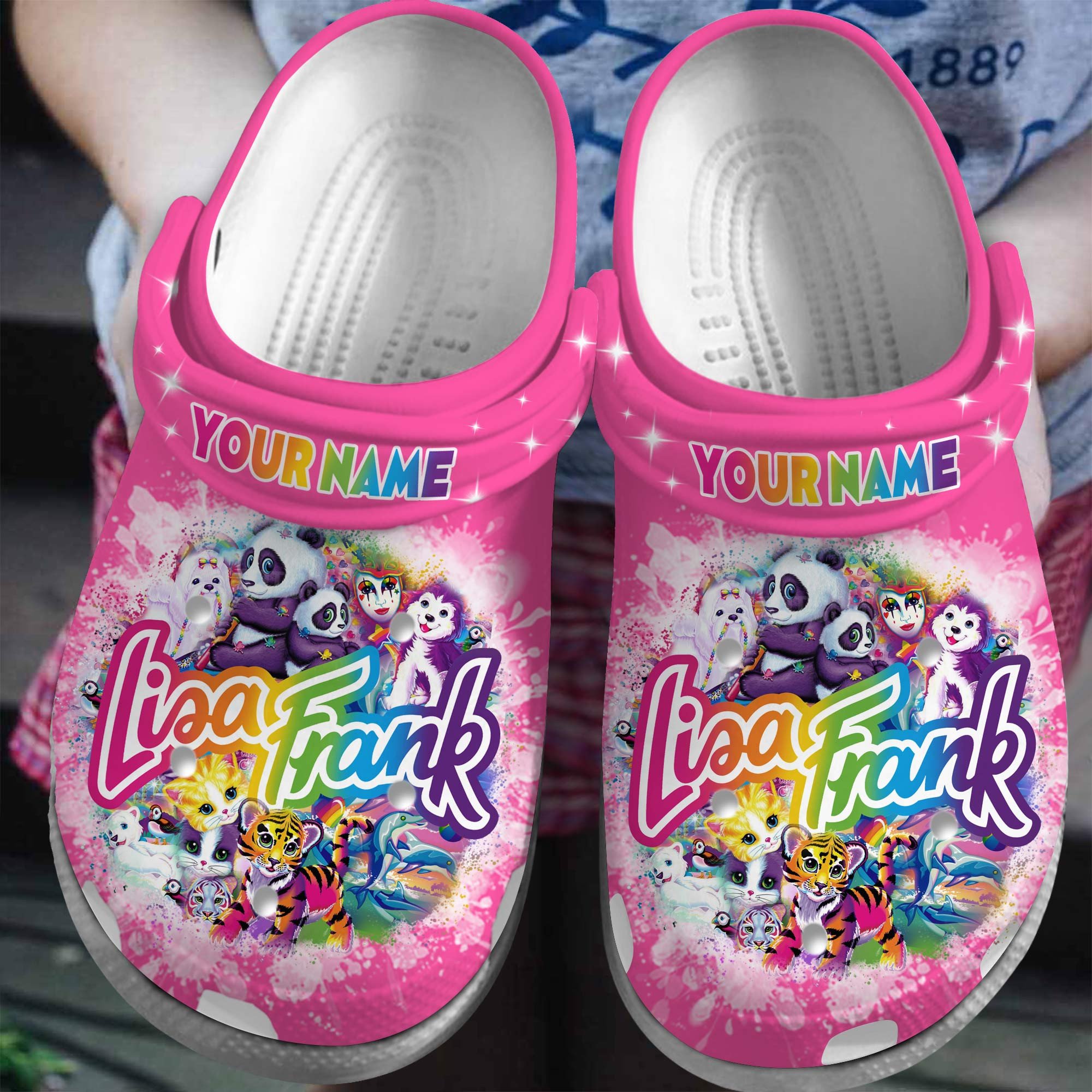Lisa Frank Crocs Crocband Clogs Shoes Comfortable For Men Women and Kids