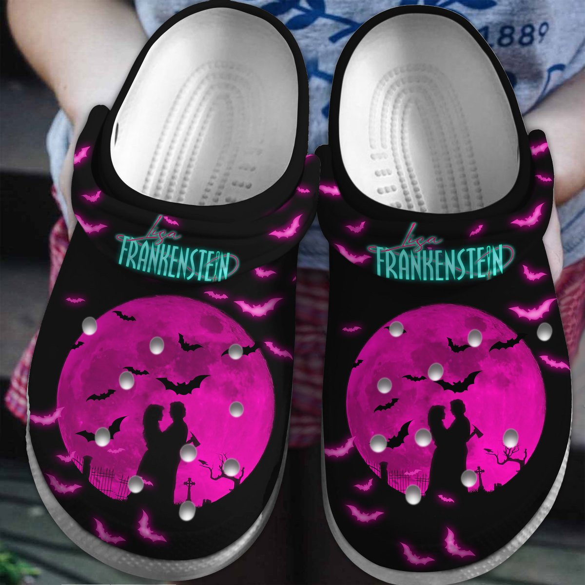 Lisa Frankenstein Movie Crocs Crocband Clogs Shoes Comfortable For Men Women and Kids
