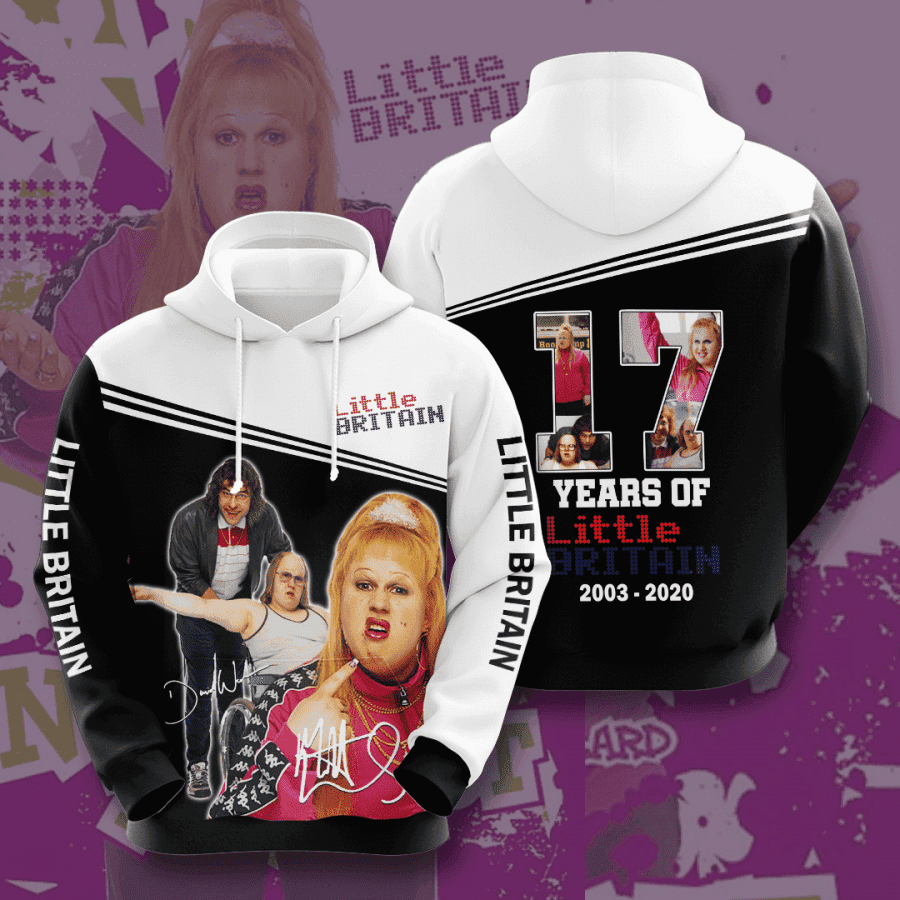 Little Britain 3D All Over Print Hoodie, Zip Hoodie