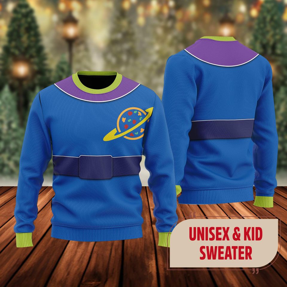 Little Green Aliens Ugly Christmas Sweater