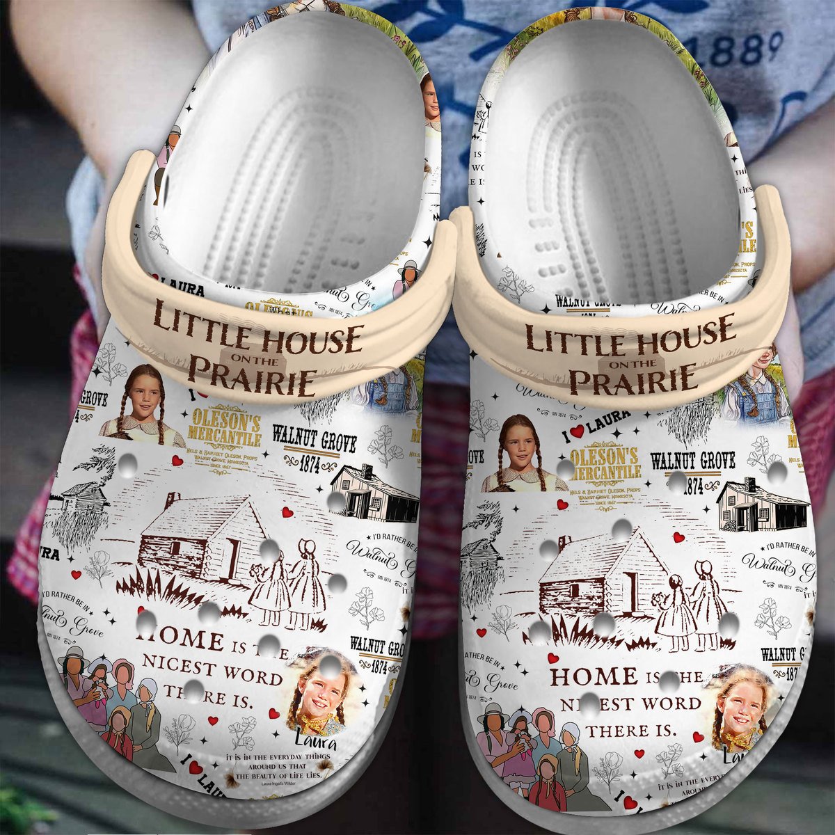 Little House on the Prairie TV Series Crocs Crocband Clogs Shoes Comfortable For Men Women and Kids