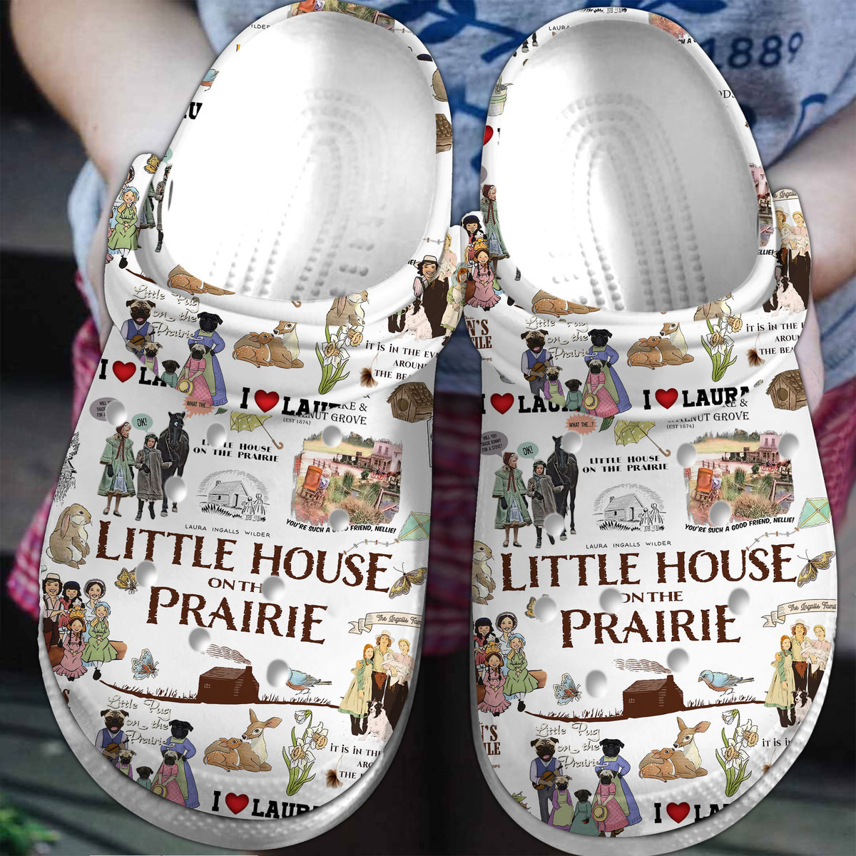 Little House On The Prairie TV Series Crocs Crocband Clogs Shoes Comfortable For Men Women and Kids