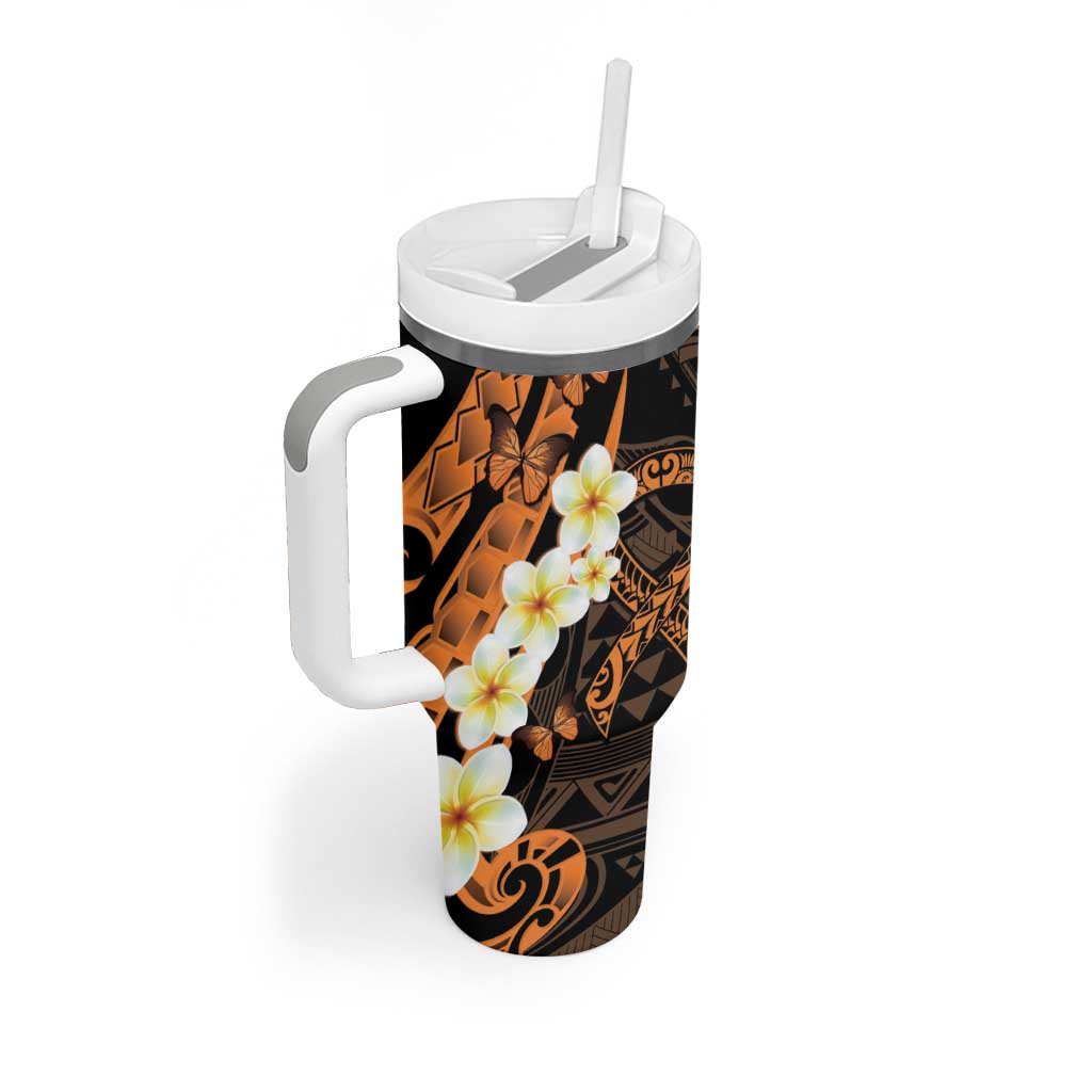 Liver Cancer Awareness Month Awareness Is Key Orange Polynesian Ribbon Custom Stanley Cup 40 oz 30 oz Tumbler With HandleTVC2301371 - Image 2