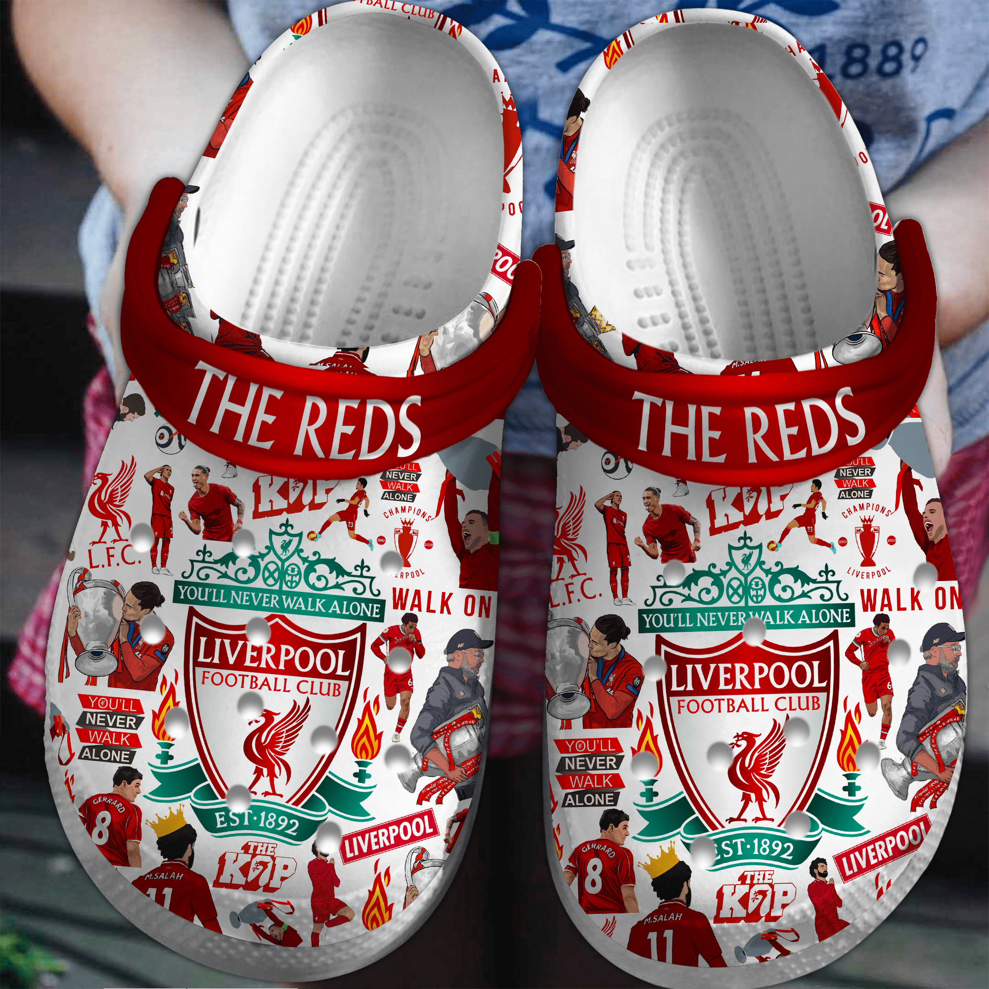 Liverpool EPL Sport Crocs Crocband Clogs Shoes Comfortable For Men Women and Kids