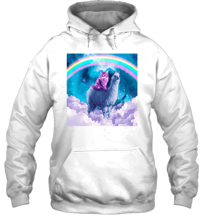 Llama And Cat 3D All Over Print Hoodie, Zip Hoodie