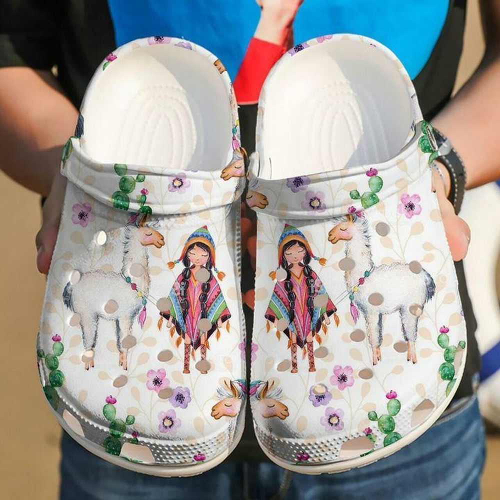 Llama And Child Personalized 102 Gift For Lover Rubber clog Shoes Comfy Footwear