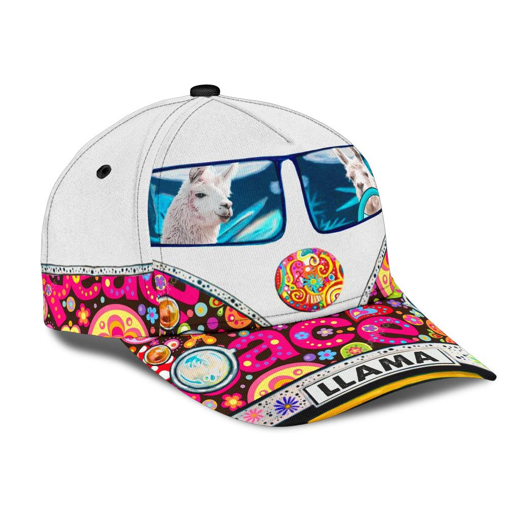 Llama Classic Cap, Gift for Hippie Life, Hippie Lovers Trucker Hats Custom Hats Gifts For Men & Women