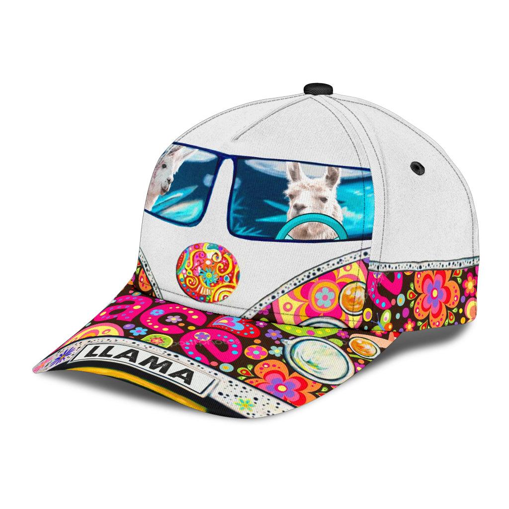 Llama Classic Cap, Gift for Hippie Life, Hippie Lovers Trucker Hats Custom Hats Gifts For Men & Women