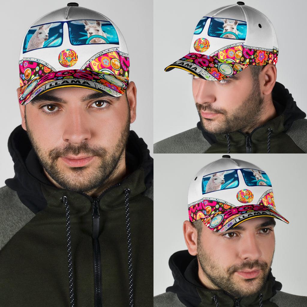 Llama Classic Cap, Gift for Hippie Life, Hippie Lovers Trucker Hats Custom Hats Gifts For Men & Women