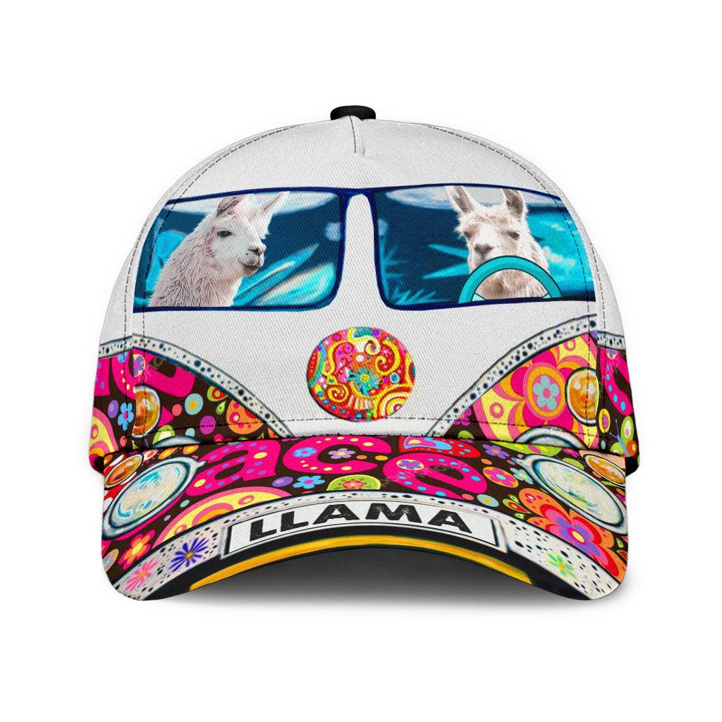 Llama Classic Cap, Gift for Hippie Life, Hippie Lovers Trucker Hats Custom Hats Gifts For Men & Women