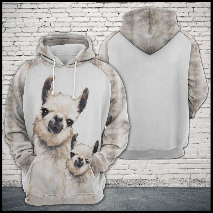 Llama Family 3D All Over Print Hoodie, Zip Hoodie