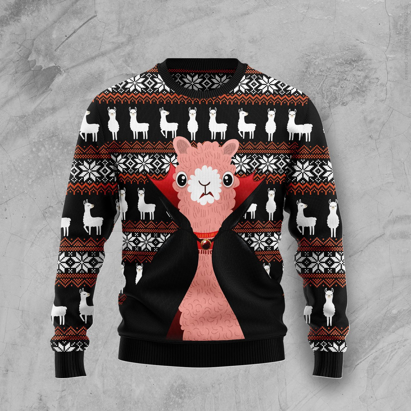 Llama Halloween For Unisex Ugly Christmas Sweater Adult 3D Funny Matching for family