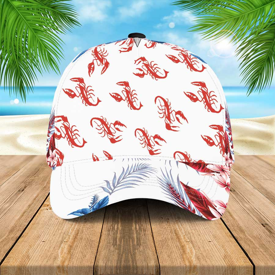 Lobster Kramer Seinfeld Hawaiian Summer Hats, Lobster 3D Baseball Cap for Men & Women Trucker Hats Custom Hats Gifts For Men & Women