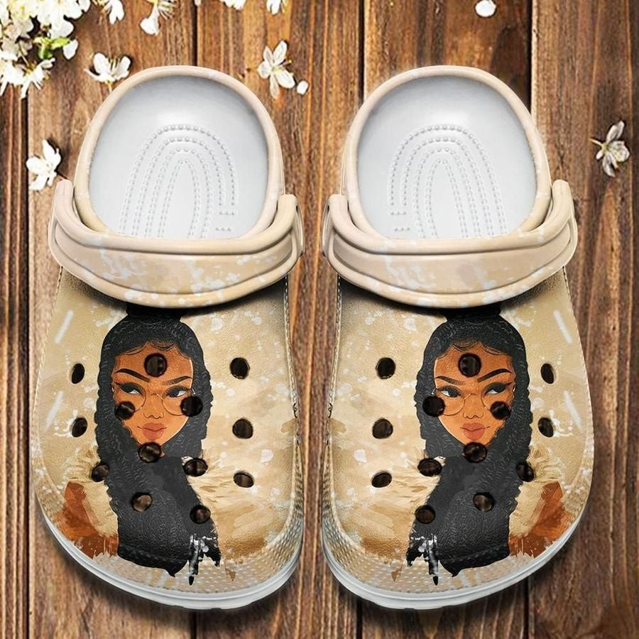 Locs And Braids Shoes - Afro Girl Clogs Birthday Gift For Women Girl