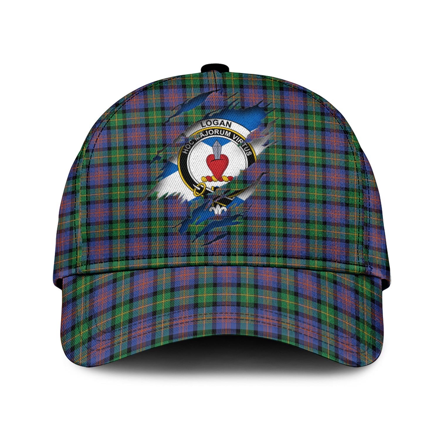 Logan Ancient Tartan Plaid Cap, Family Crest In Me Style Tartan Baseball Cap TS23 Trucker Hats Custom Hats Gifts For Men & Women