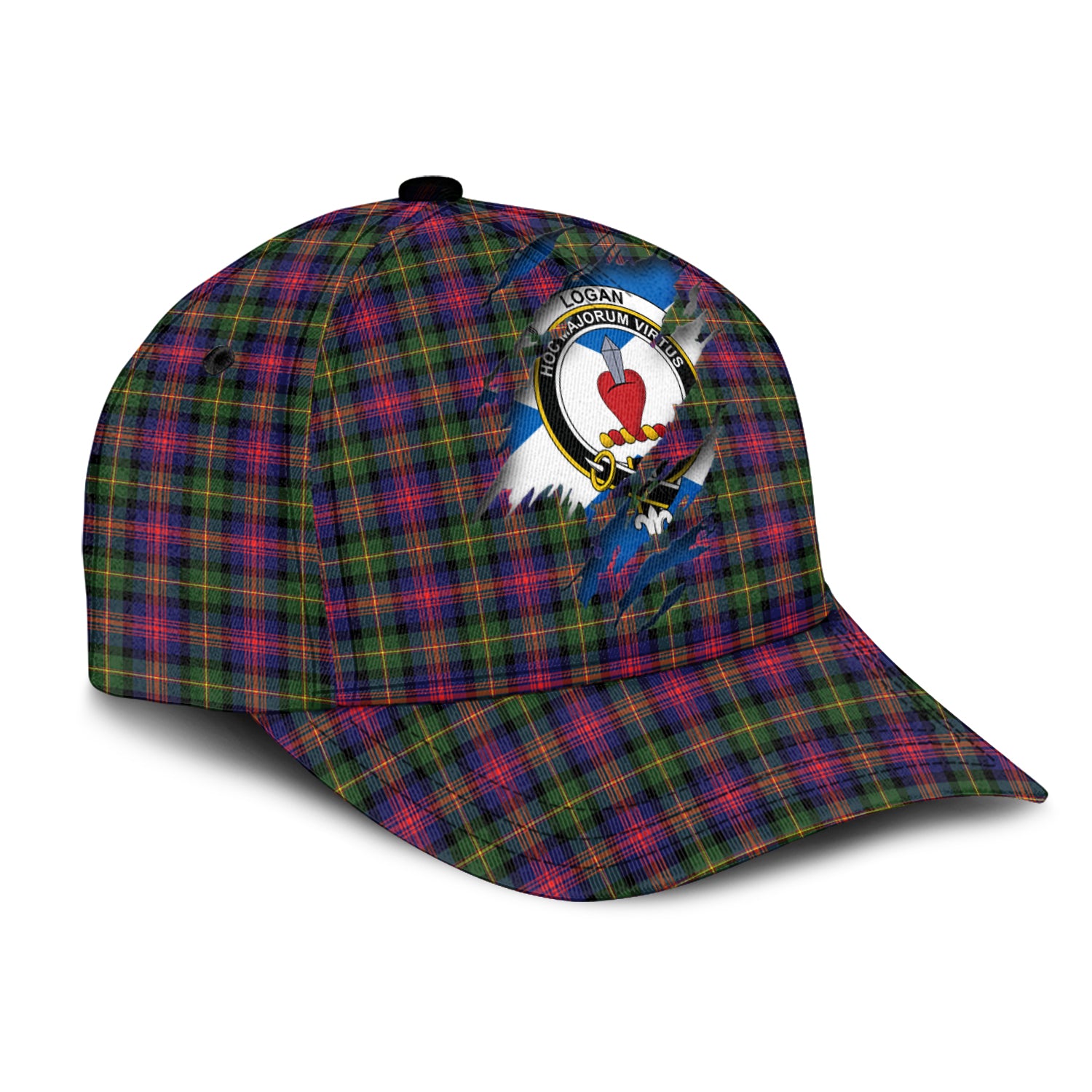 Logan Modern Tartan Plaid Cap, Family Crest In Me Style Tartan Baseball Cap TS23 Trucker Hats Custom Hats Gifts For Men & Women