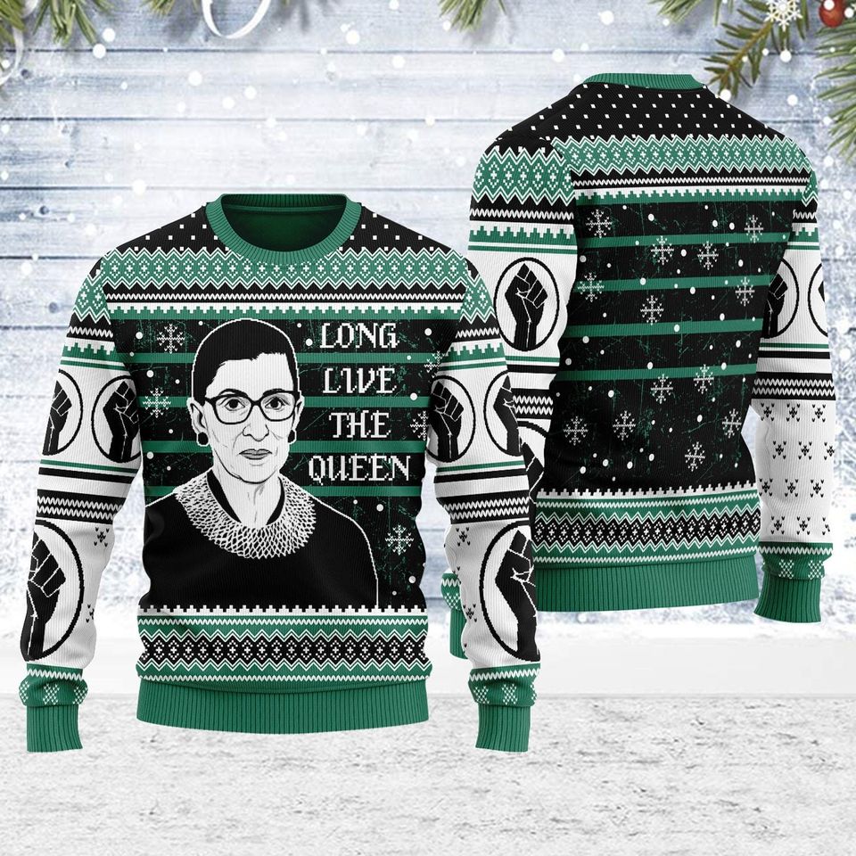 Long Live The Queen Ugly Sweater, Christmas Fleece Hoodie, Merry Christmas, Christmas gift