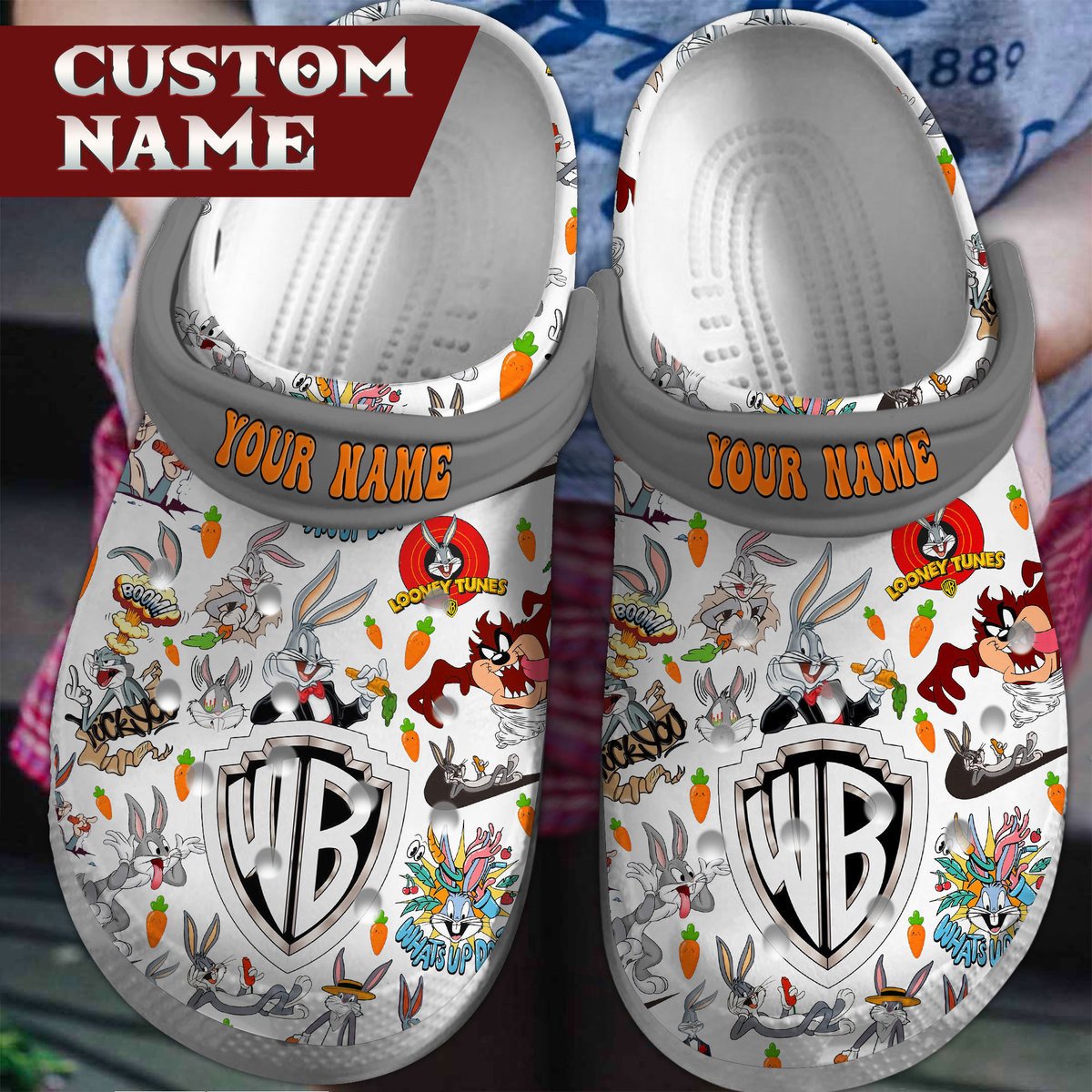 Looney Tunes Cartoon Premium Crocs Crocband Clogs Shoes Comfortable For Men Women and Kids