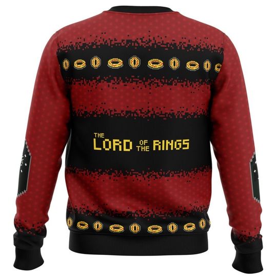 LOR Ugly Sweater, Lord Of The Rings Elvish Circle Ugly Christmas Sweater - Image 10
