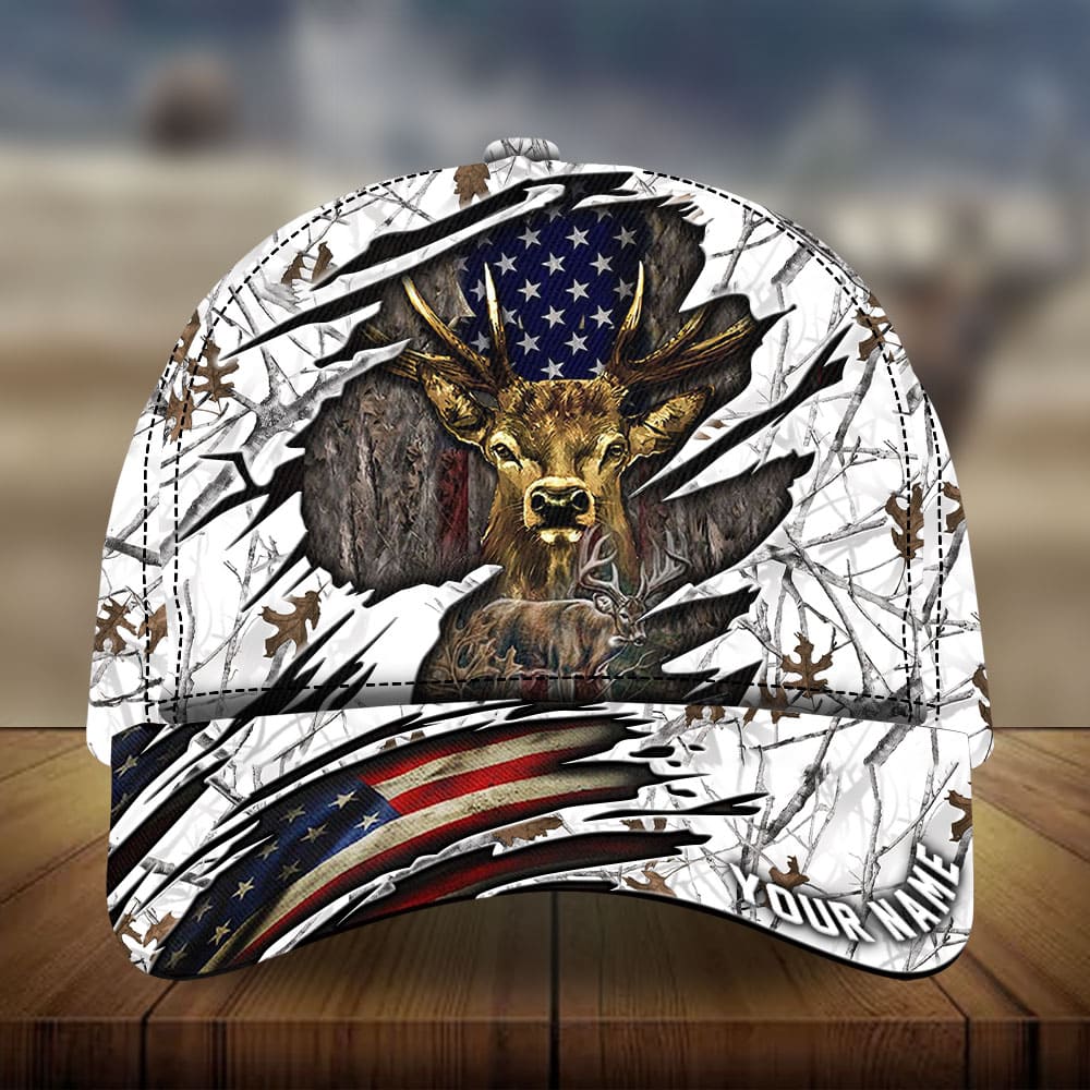 Loralle Cracked Deer Hunting Hats 3D Multicolor Personalized Trucker Hats Custom Hats Gifts For Men & Women