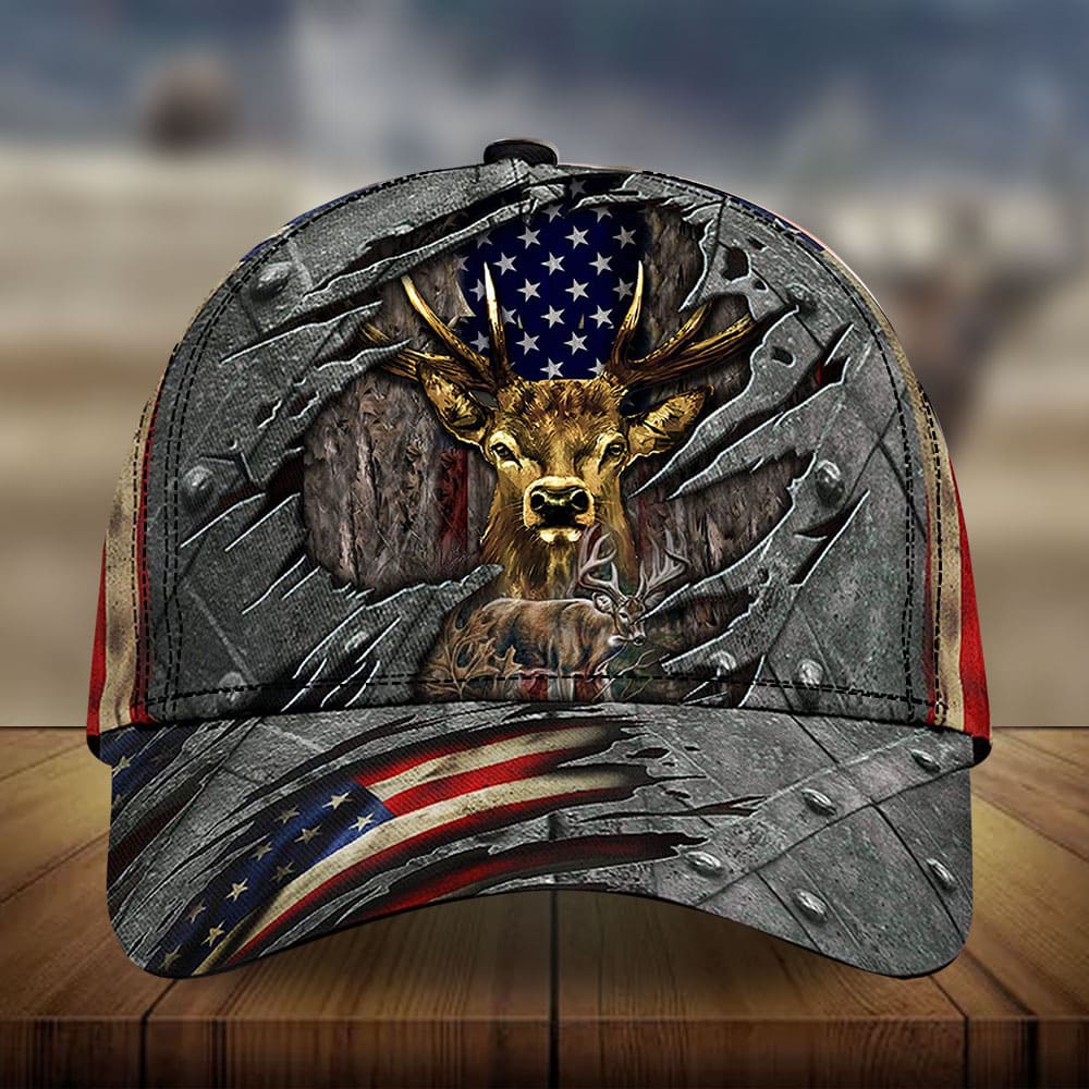Loralle Cracked Deer Hunting Hats 3D Multicolor Personalized Trucker Hats Custom Hats Gifts For Men & Women
