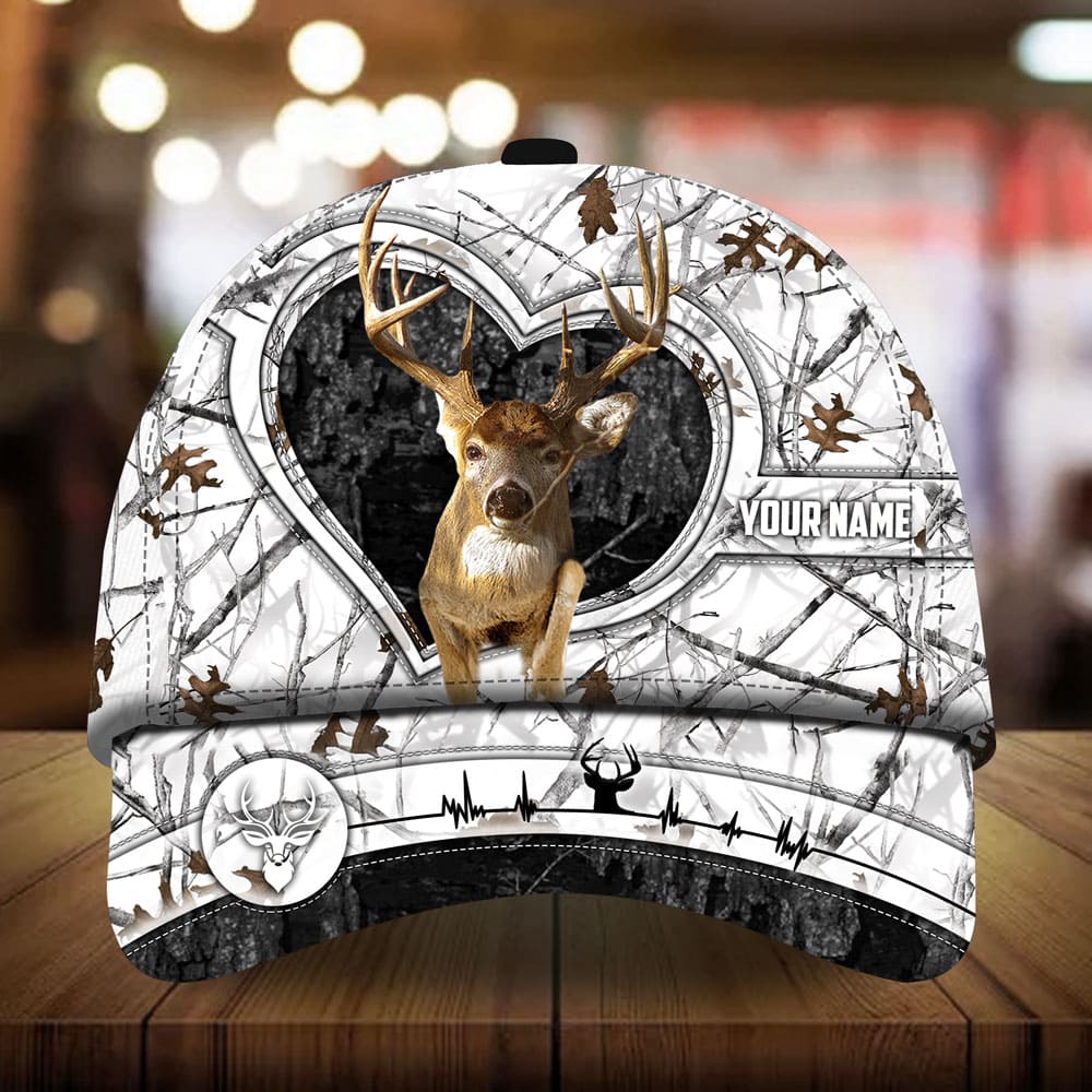Loralle Love Deer Hunting Hats 3D Multicolor Personalized Trucker Hats Custom Hats Gifts For Men & Women