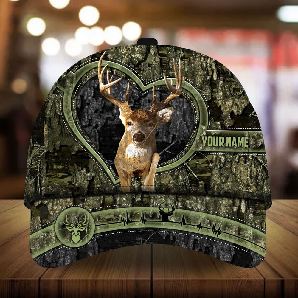 Loralle Love Deer Hunting Hats 3D Multicolor Personalized Trucker Hats Custom Hats Gifts For Men & Women