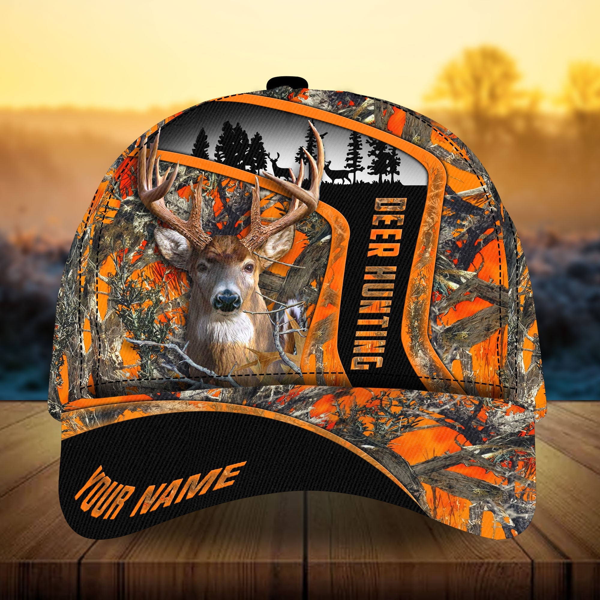 Loralle Premium Deer Hunting Hats 3D Multicolor Printed Personalized Trucker Hats Custom Hats Gifts For Men & Women
