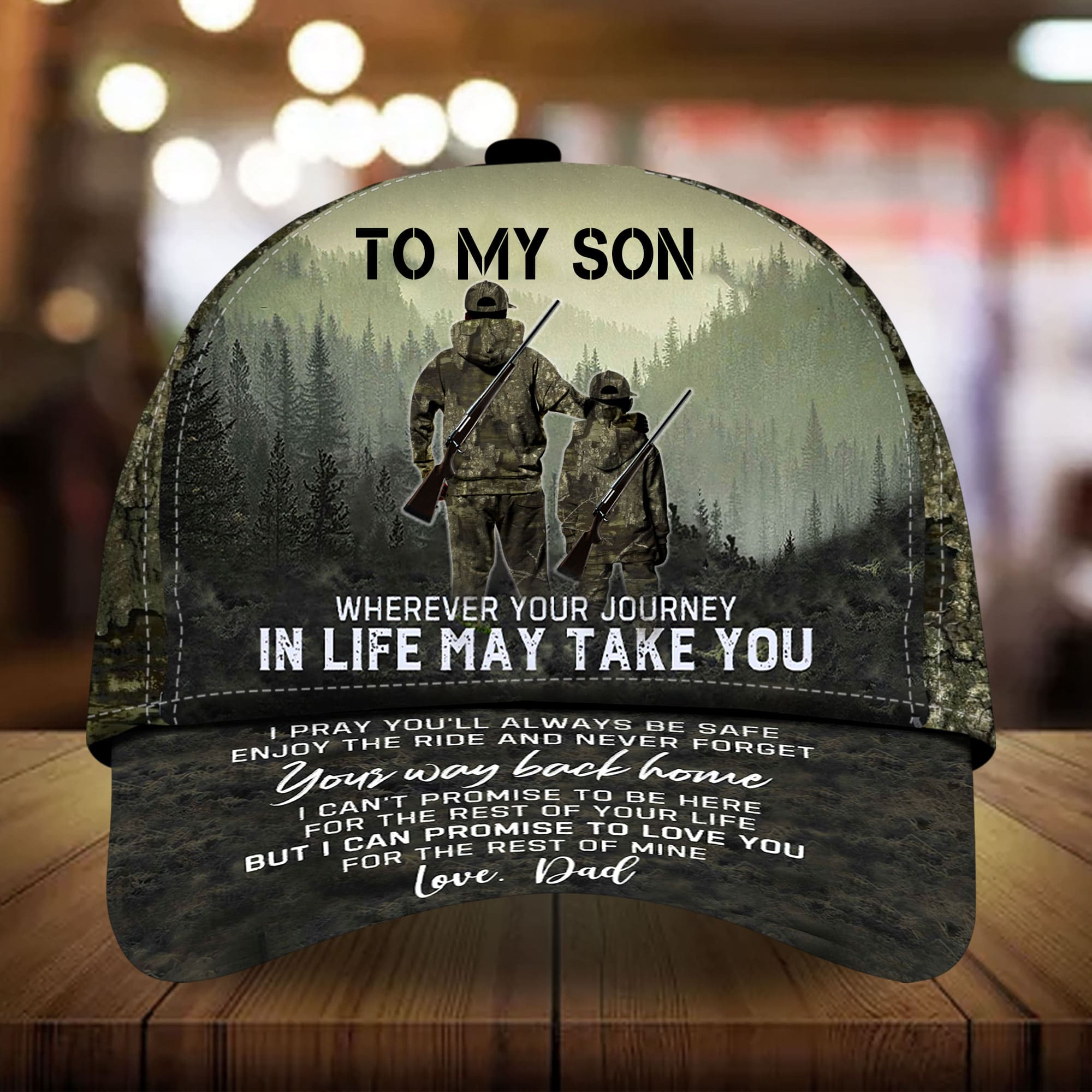 Loralle The Unique To My Son Hunting Hats 3D Multicolor Camo Personalized Trucker Hats Custom Hats Gifts For Men & Women