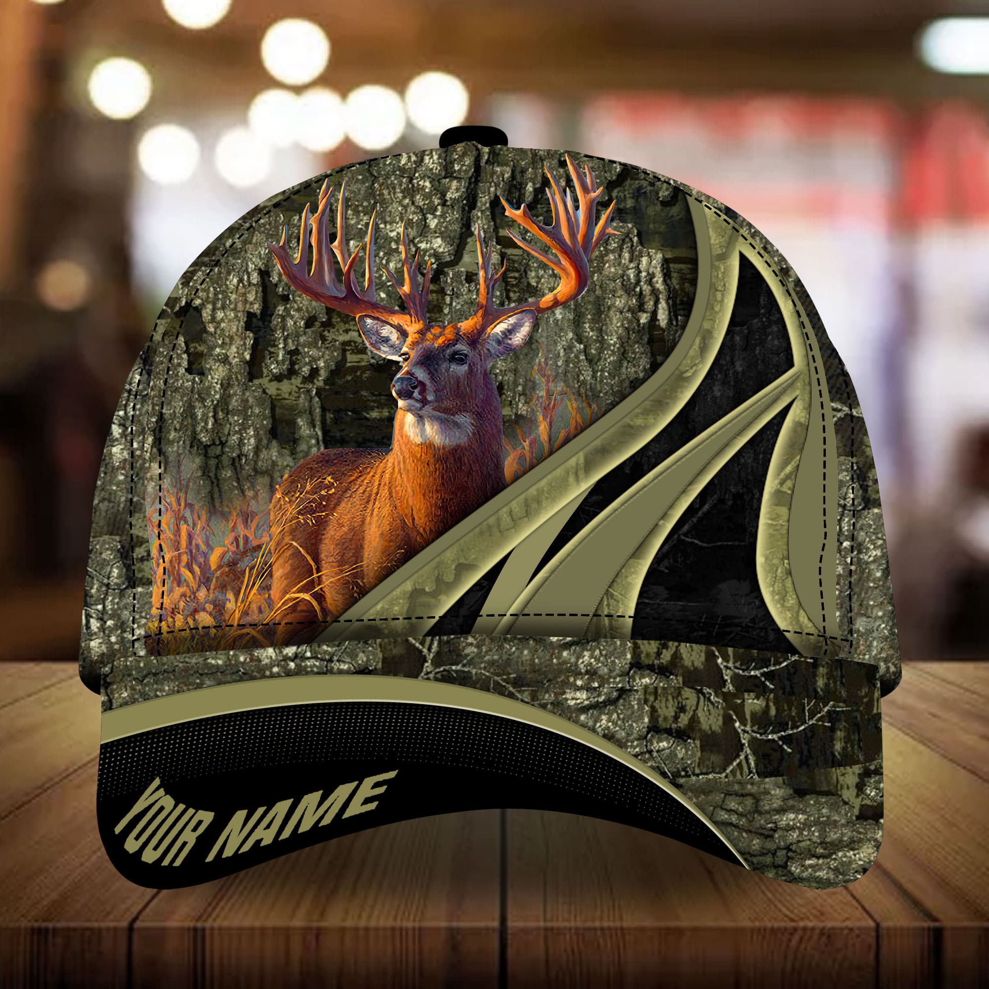 Loralle Unique Deer Hunting Hats 3D Multicolor Personalized Trucker Hats Custom Hats Gifts For Men & Women