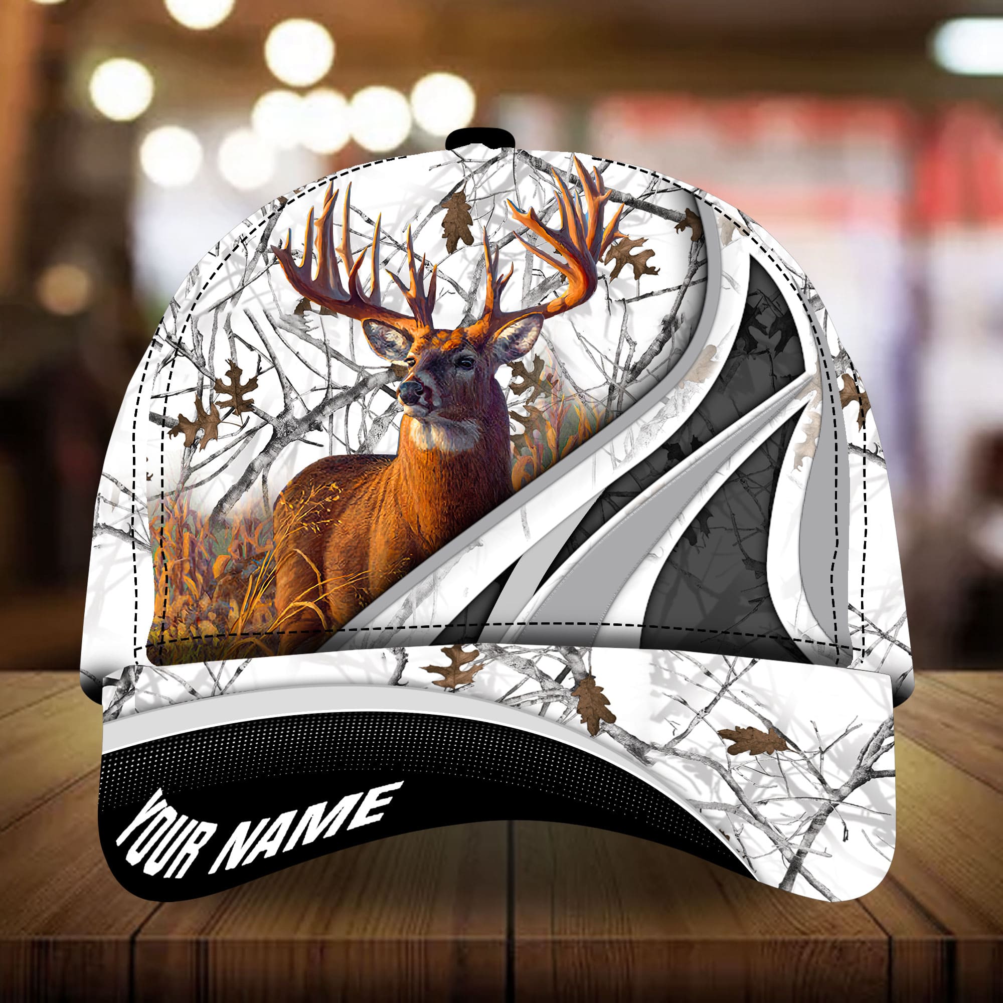 Loralle Unique Deer Hunting Hats 3D Multicolor Personalized Trucker Hats Custom Hats Gifts For Men & Women