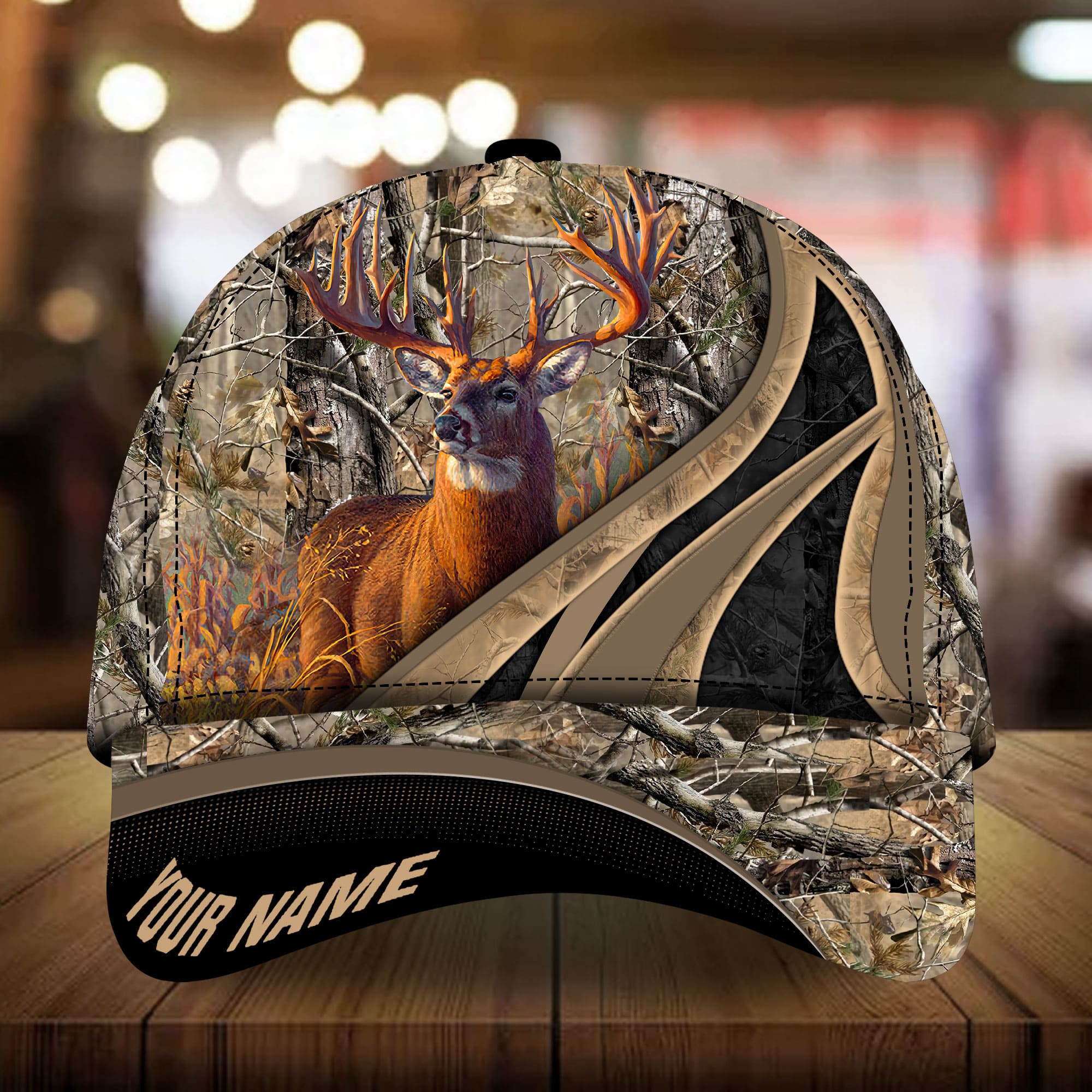 Loralle Unique Deer Hunting Hats 3D Multicolor Personalized Trucker Hats Custom Hats Gifts For Men & Women