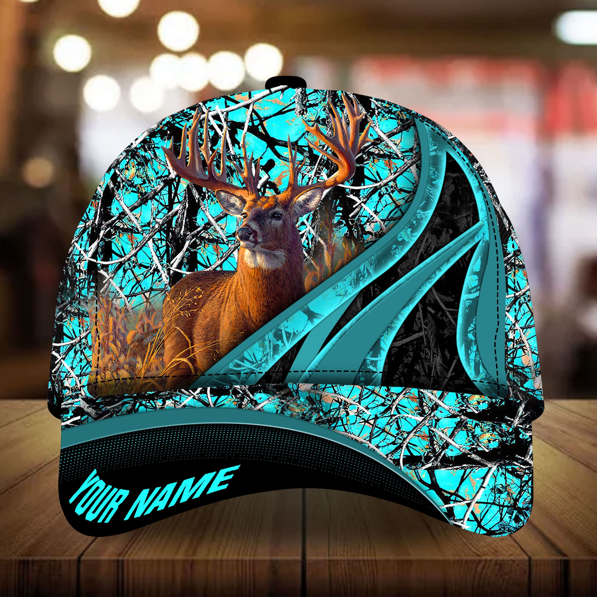 Loralle Unique Deer Hunting Hats 3D Multicolor Personalized Trucker Hats Custom Hats Gifts For Men & Women