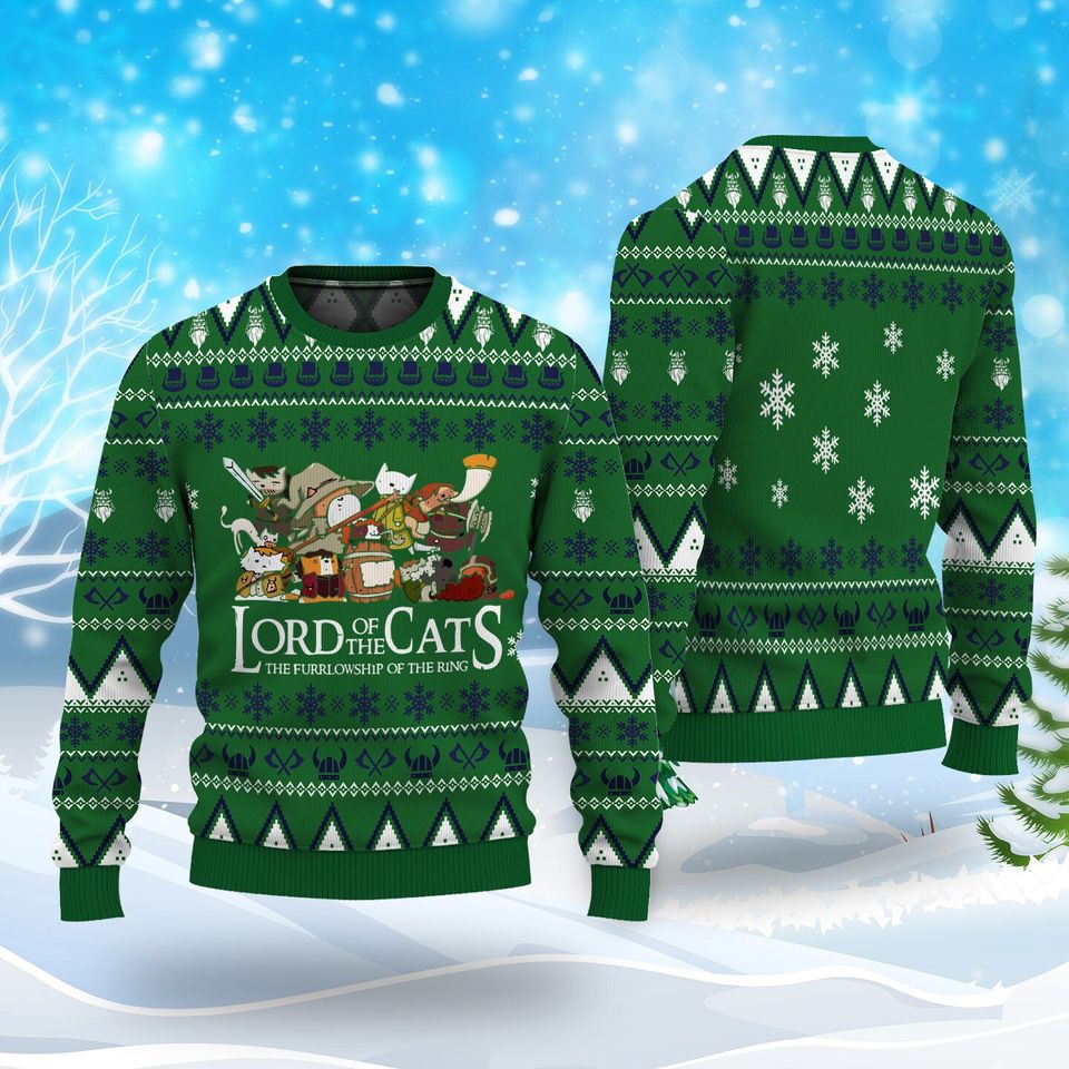 Lord Of Cats Ugly Christmas Sweater, Xmas Sweater, Christmas Sweater