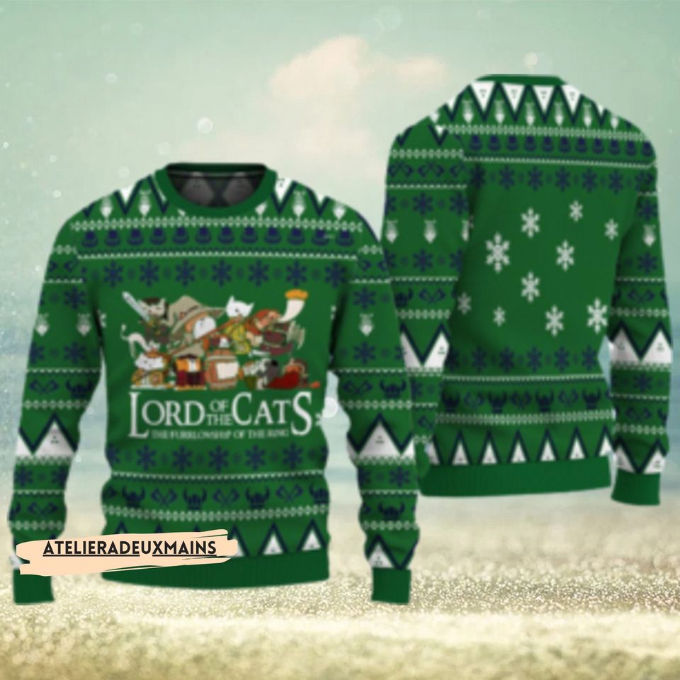 Lord Of Cats Xmas Ugly Christmas Sweater, Lord Of Cats Ugly Sweater Gift