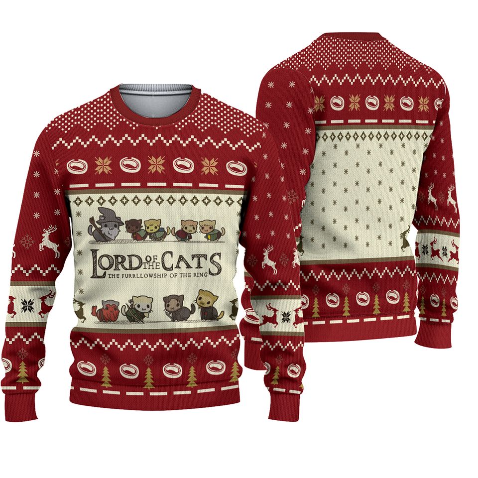 Lord Of The Cats Ugly Christmas Sweater