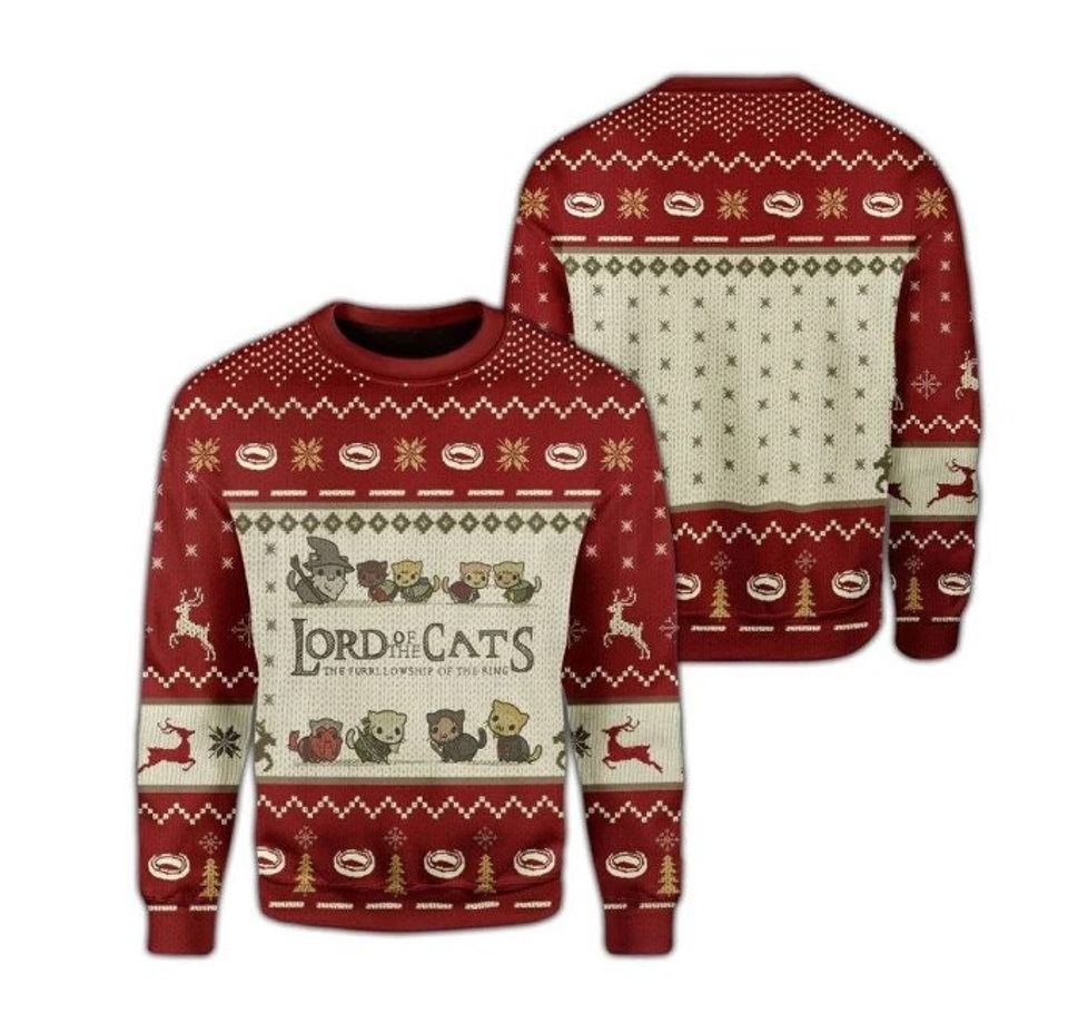Lord Of The Cats Ugly Christmas Sweater