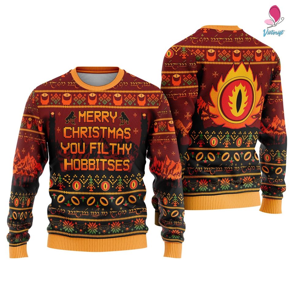 Lord Of The Ring Christmas You Filthy Hobbitses Ugly Sweater