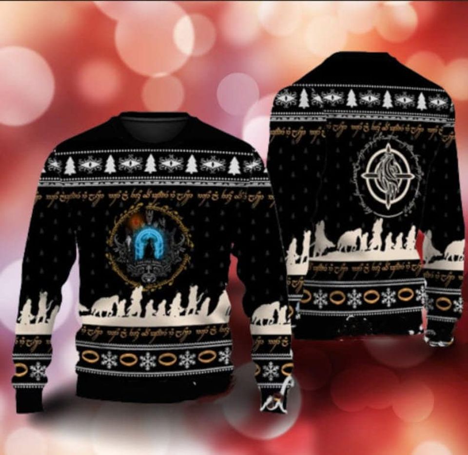 Lord Of The Ring Ugly Christmas Sweater Funny Movie Christmas Sweater