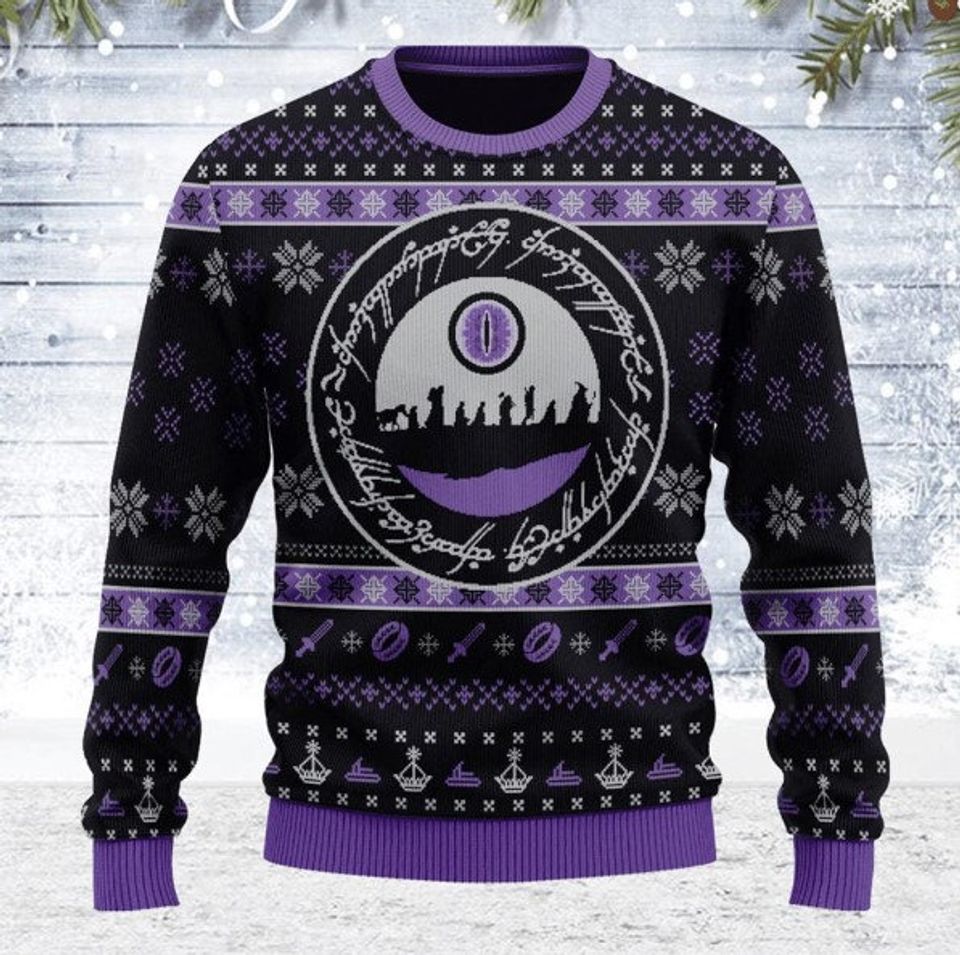 Lord Of The Ring Ugly Christmas Sweater Funny Movie Christmas Sweater