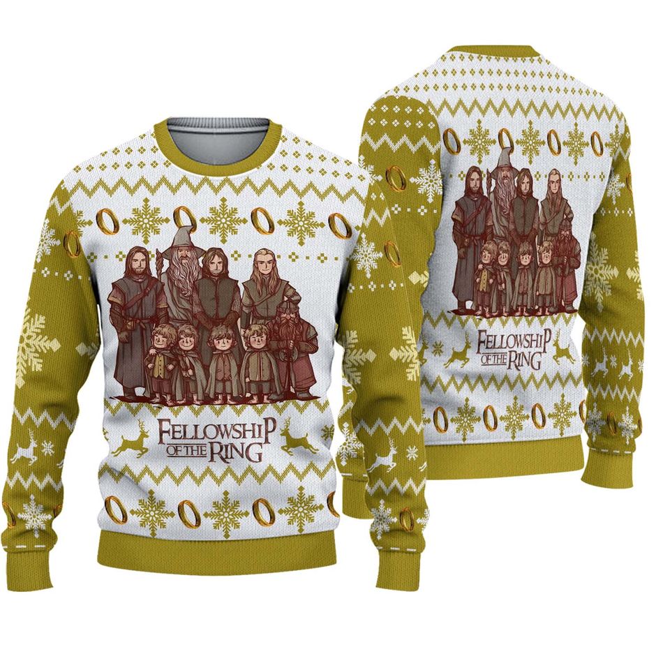 Lord Of The Ring Ugly Sweater, 2023 LOTR Movie Fans Ugly Sweater