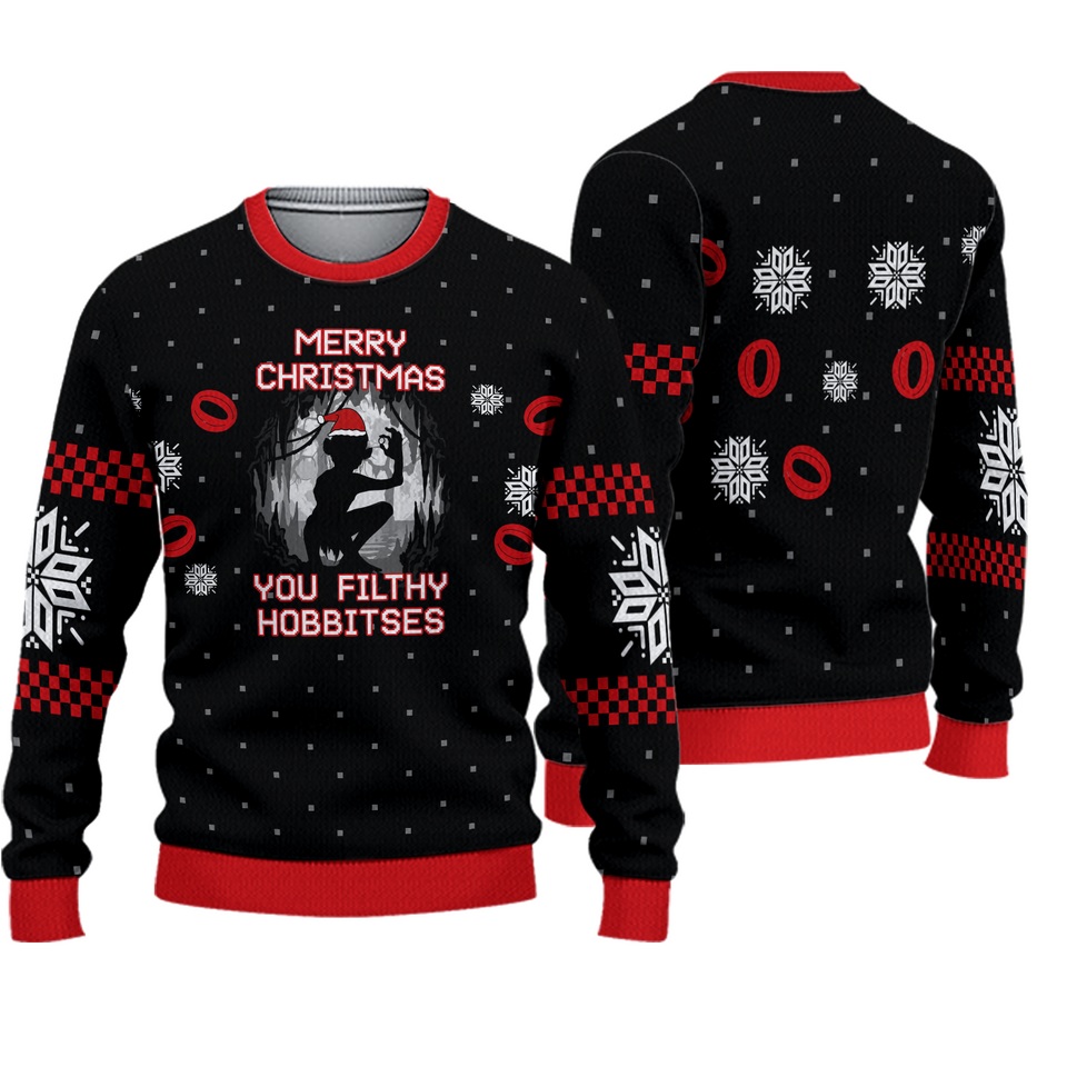 Lord of the Rings Filthy Hobitses Ugly Christmas Sweater