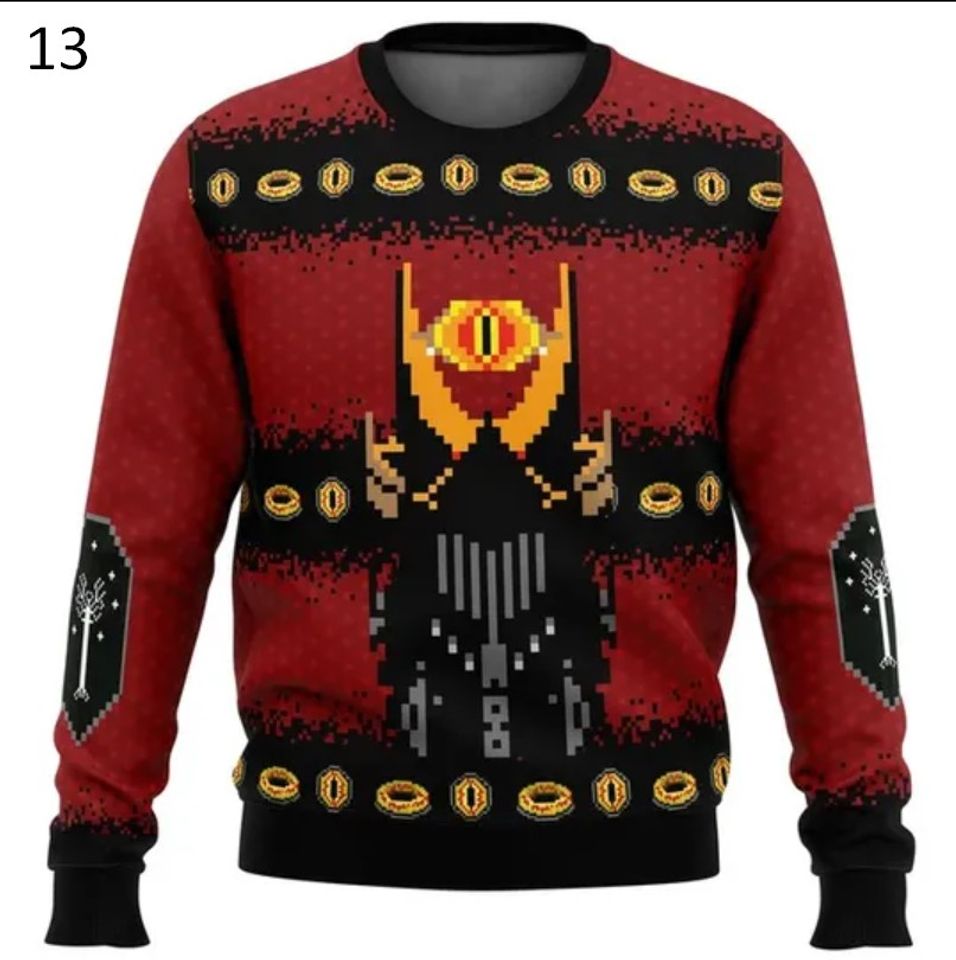 Lord of the Rings Filthy Hobitses Ugly Christmas Sweater Cartoon Anime Women Men - Image 4