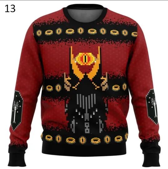 Lord of the Rings Filthy Hobitses Ugly Christmas Sweater Cartoon Anime Women Men - Image 13