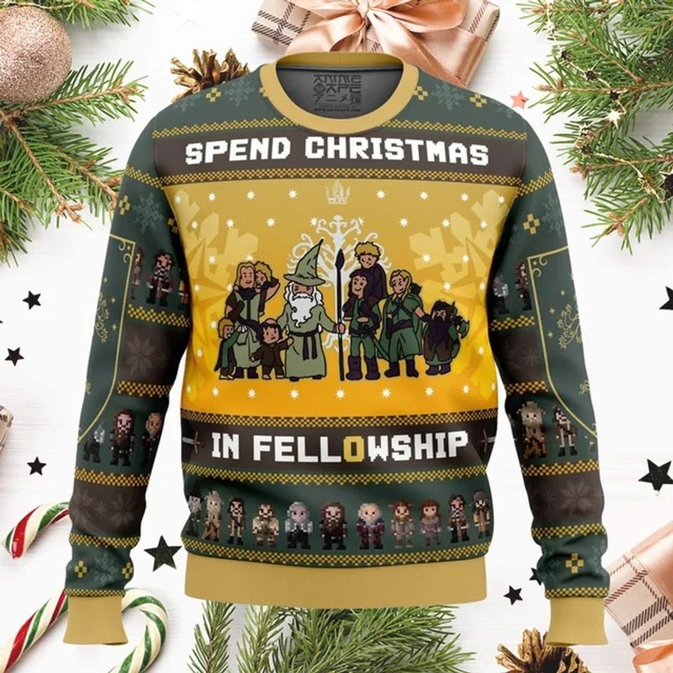 Lord of the Rings Filthy Hobitses Ugly Christmas Sweater Cartoon Anime Women Men - Image 8