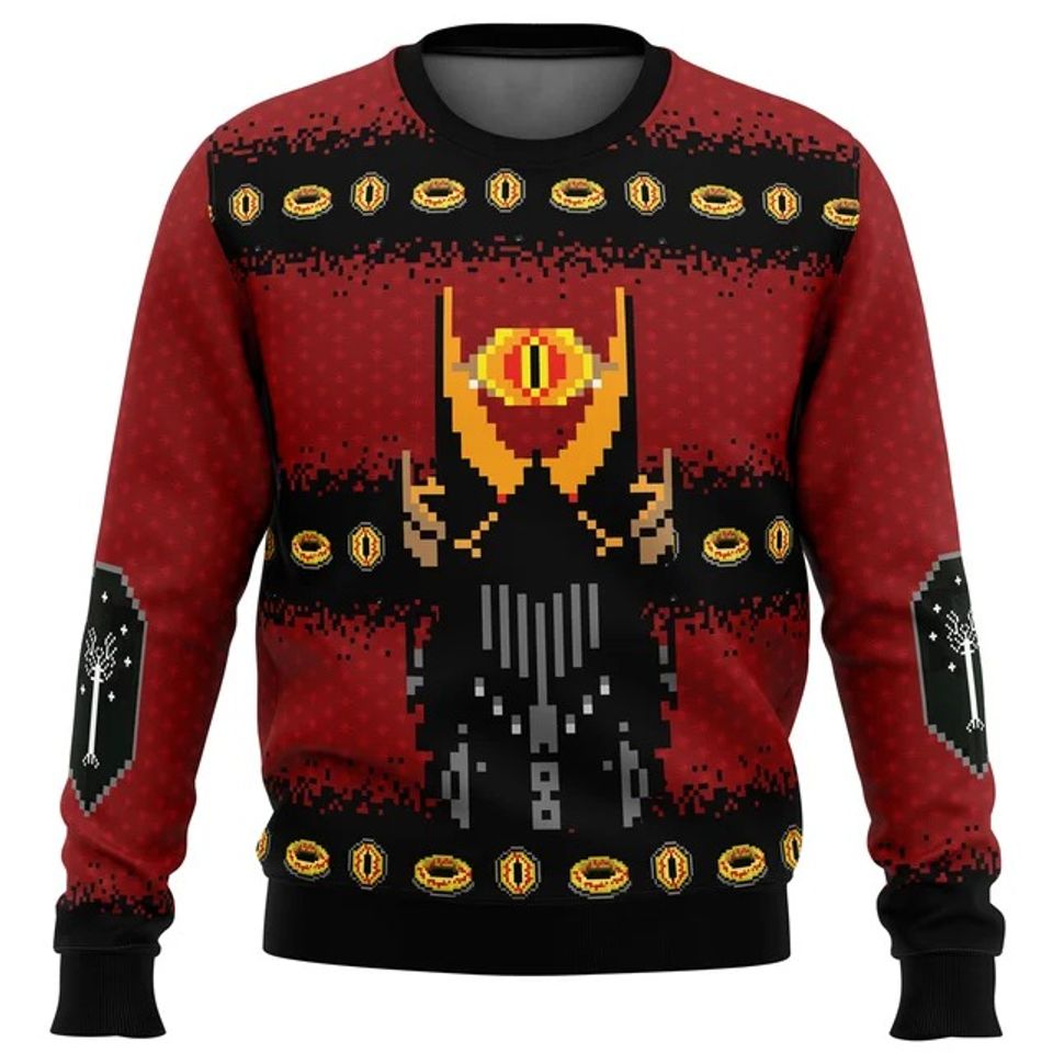 Lord of the Rings Filthy Hobitses Ugly Christmas Sweater Cartoon Anime Women Men - Image 9