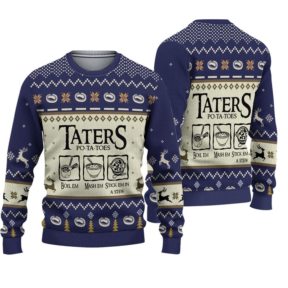 Lord of The Rings The Fellowship of the Ring Ugly Christmas 3D Sweater