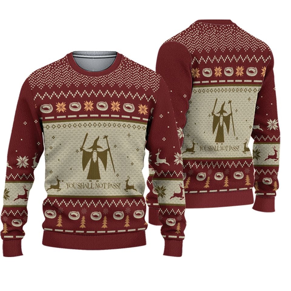 Lord Of The Rings You Shall Not Pass Lotr Ugly Sweater hot, gift fan